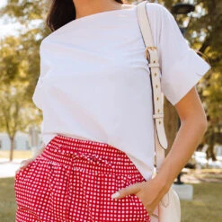 Boss Crop Tee, White -Clothing Promotional Store 369A7710final