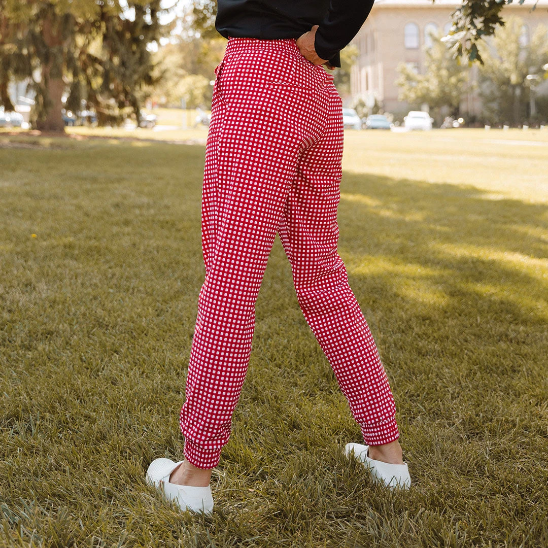 Destination Joggers, Red Gingham 7 Destination Joggers, Red Gingham - Image 5