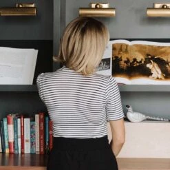 Puff Sleeve Tee, White And Black Stripe -Clothing Promotional Store 369A7811final