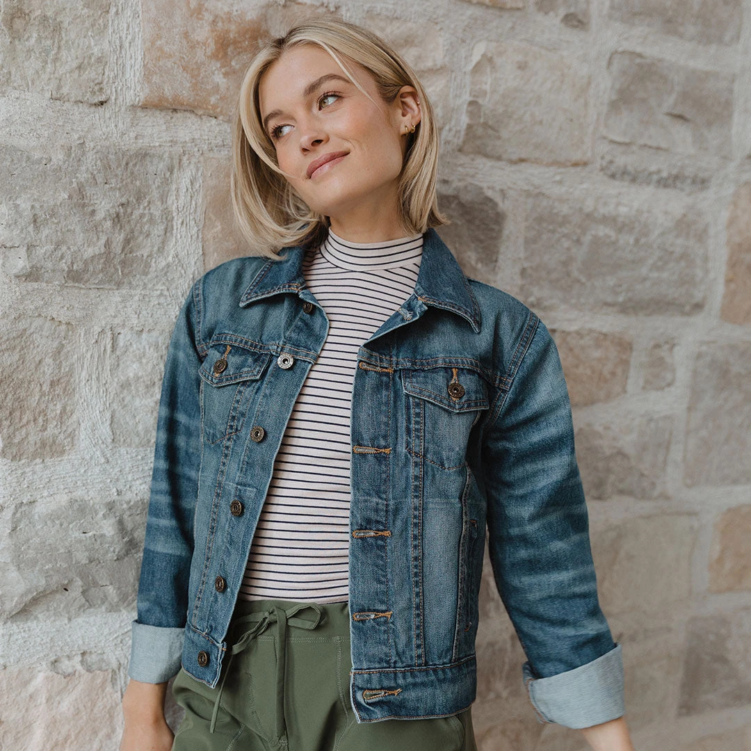 Puff Sleeve Tee, Navy Stripe 8 Puff Sleeve Tee, Navy Stripe - Image 6