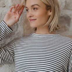 Long Sleeve Tee, White And Navy Stripe 12 Long Sleeve Tee, White And Navy Stripe -Clothing Promotional Store 369A7998final 1