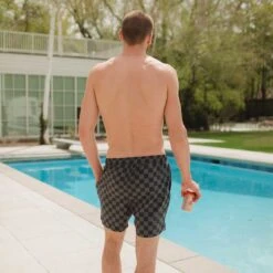 Wind And Sea Shorts 5" Inseam, Slate Checkers -Clothing Promotional Store 369A8100finnal