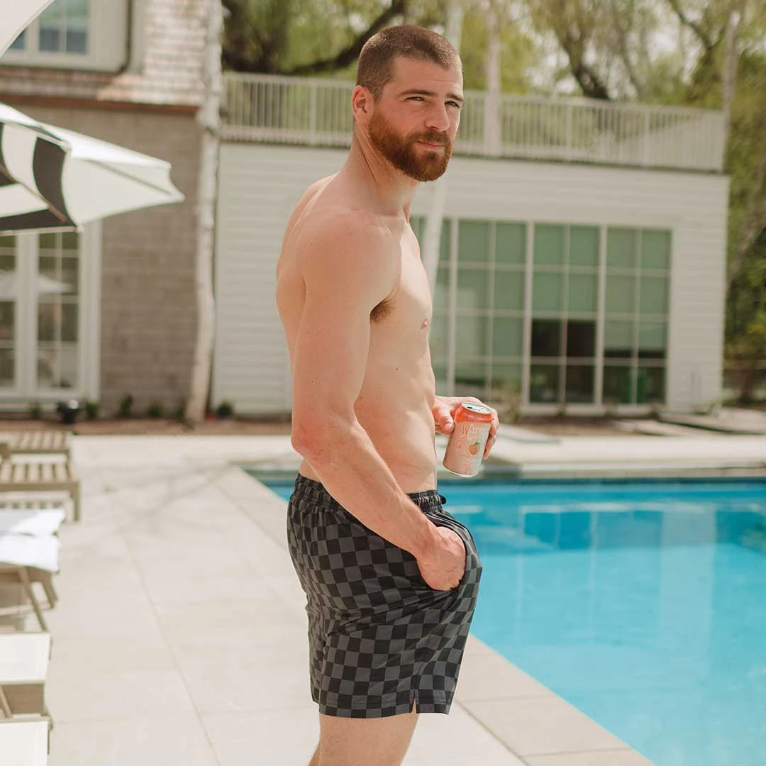 Wind And Sea Shorts 5" Inseam, Slate Checkers 8 Wind And Sea Shorts 5" Inseam, Slate Checkers - Image 6