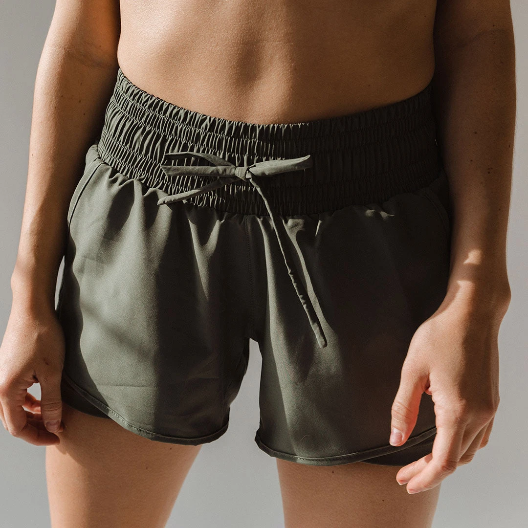 Lunge Shorts, Olive 7 Lunge Shorts, Olive - Image 5