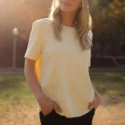 Boyfriend Tee, Yellow 9 Boyfriend Tee, Yellow -Clothing Promotional Store 369A8229