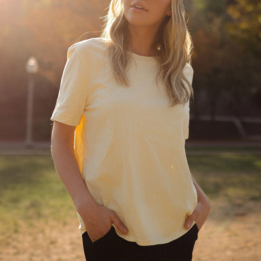 Boyfriend Tee, Yellow 5 Boyfriend Tee, Yellow - Image 3