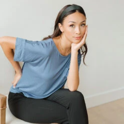 Relaxed Tee, Blue Denim -Clothing Promotional Store 369A8327finnal 1