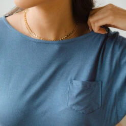 Relaxed Tee, Blue Denim -Clothing Promotional Store 369A8330final