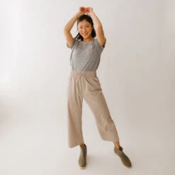 Audrey Wide Leg Pants, Cobblestone -Clothing Promotional Store 369A8350final 3840784c 2b26 4ae2 aa29 923deb7cd2ea