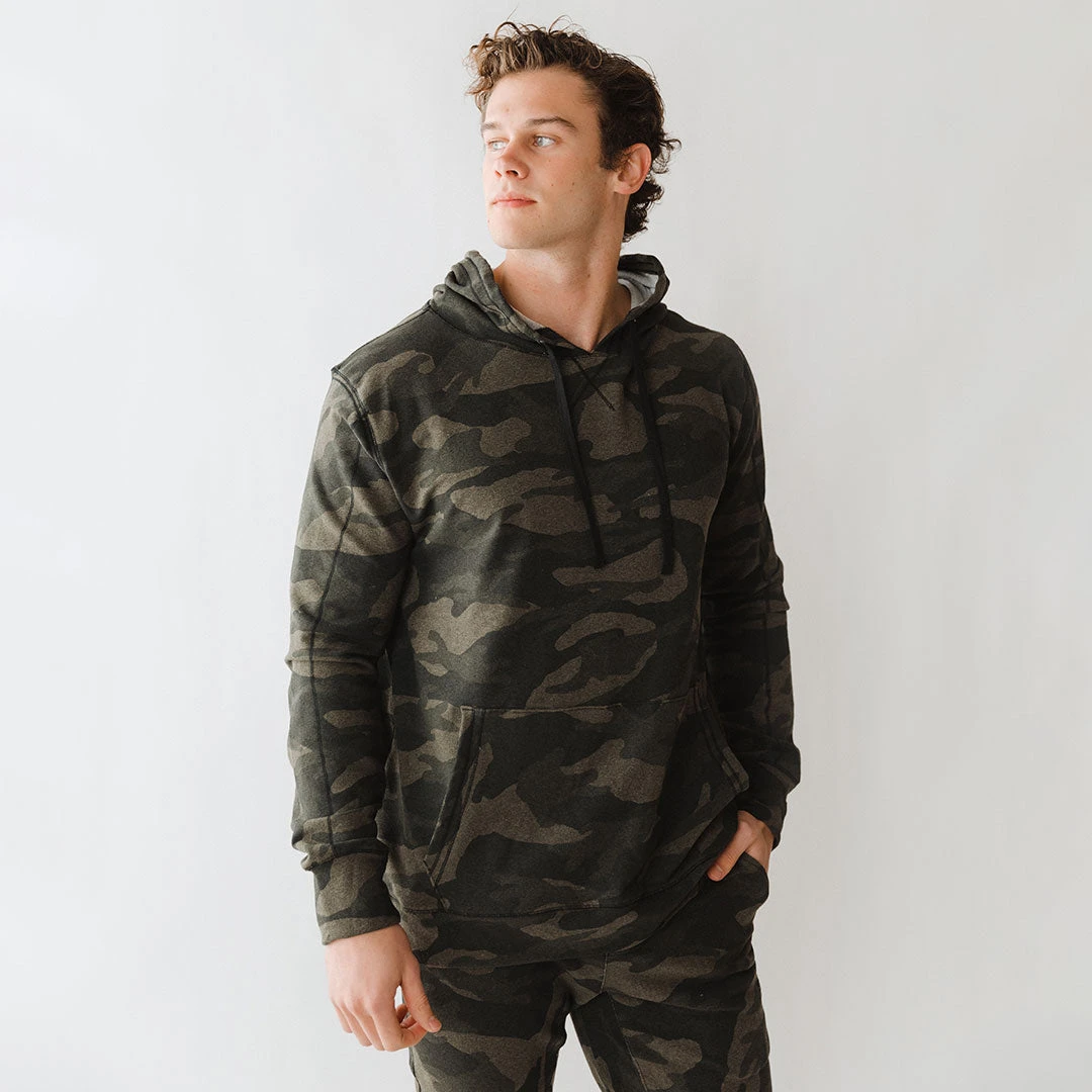 Men's Hoodie, Green Camo 7 Men's Hoodie, Green Camo - Image 5