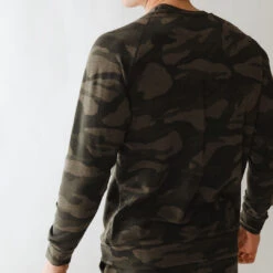 Men's Sweatshirt, Green Camo -Clothing Promotional Store 369A9063final
