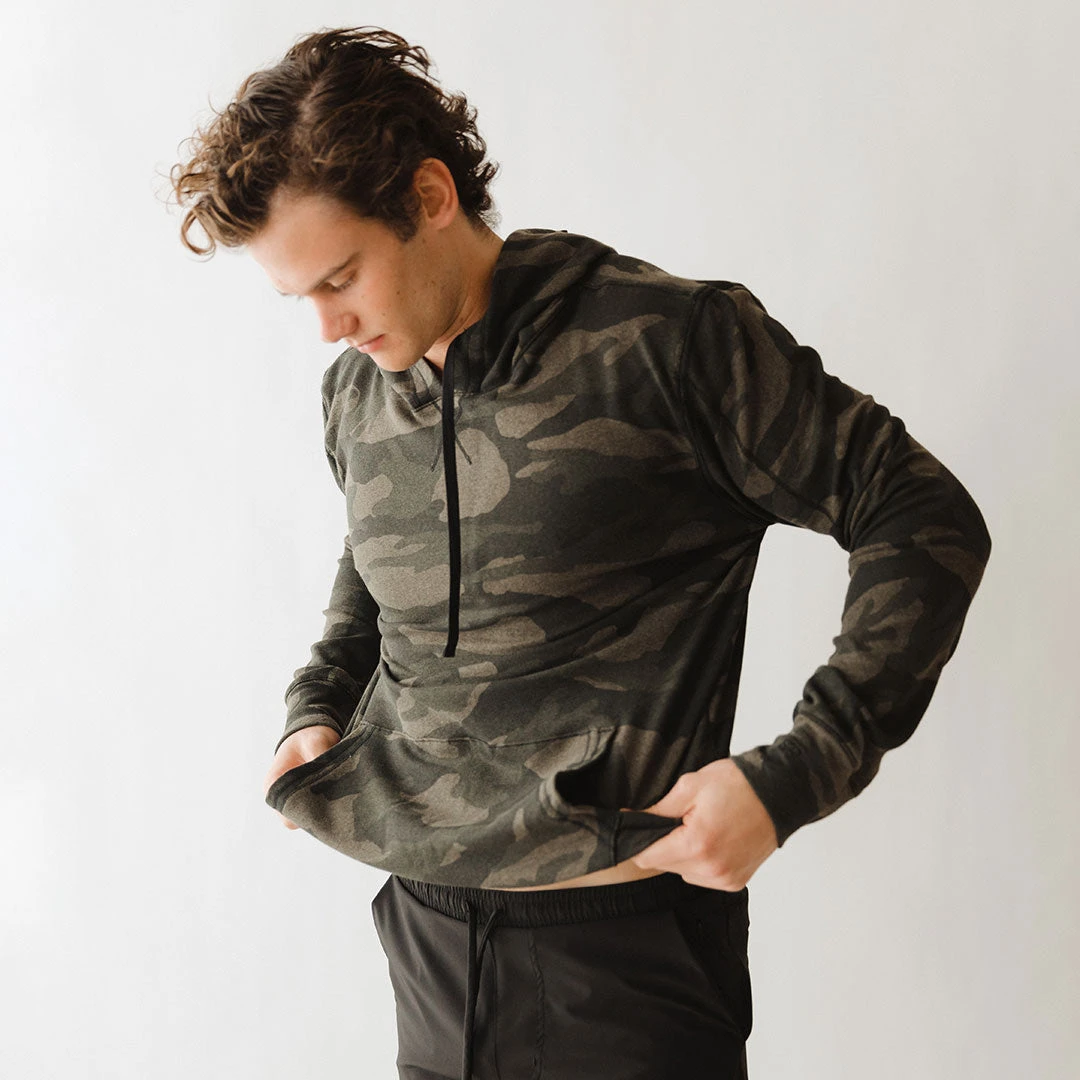 Men's Hoodie, Green Camo 8 Men's Hoodie, Green Camo - Image 6