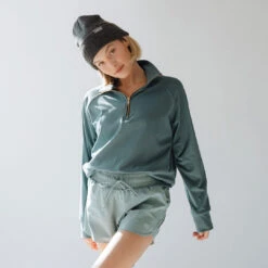 The Gotta Run 1/4 Zip, Blue Grey