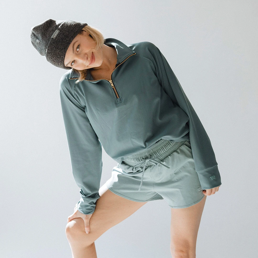 The Gotta Run 1/4 Zip, Blue Grey 4 The Gotta Run 1/4 Zip, Blue Grey - Image 2