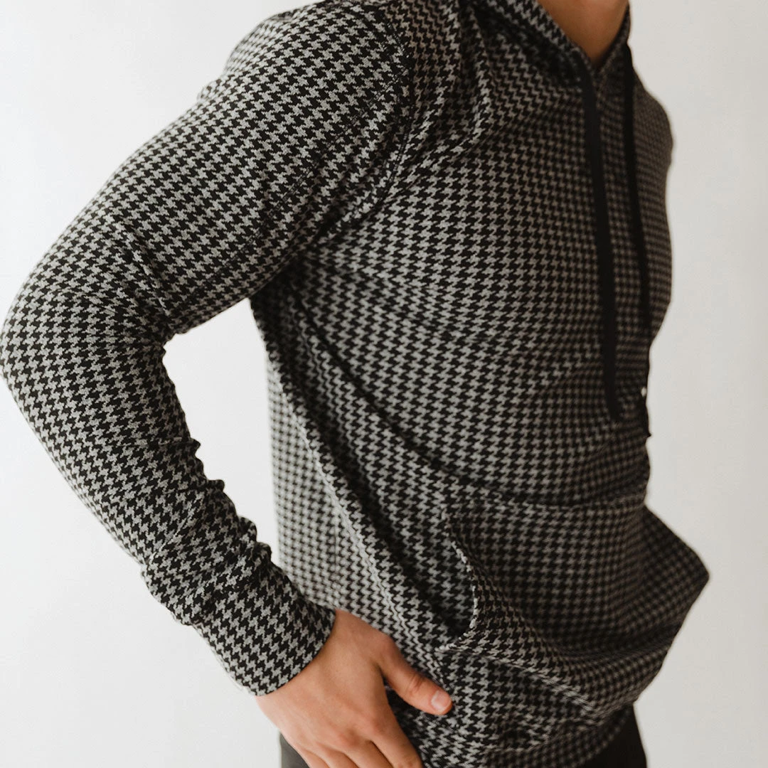 Men's Hoodie, Houndstooth 7 Men's Hoodie, Houndstooth - Image 5