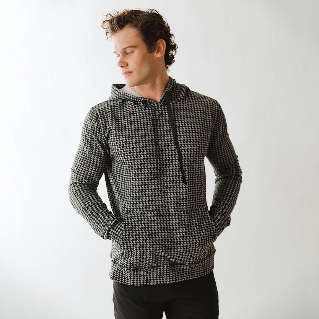 Men's Hoodie, Houndstooth 4 Men's Hoodie, Houndstooth - Image 2
