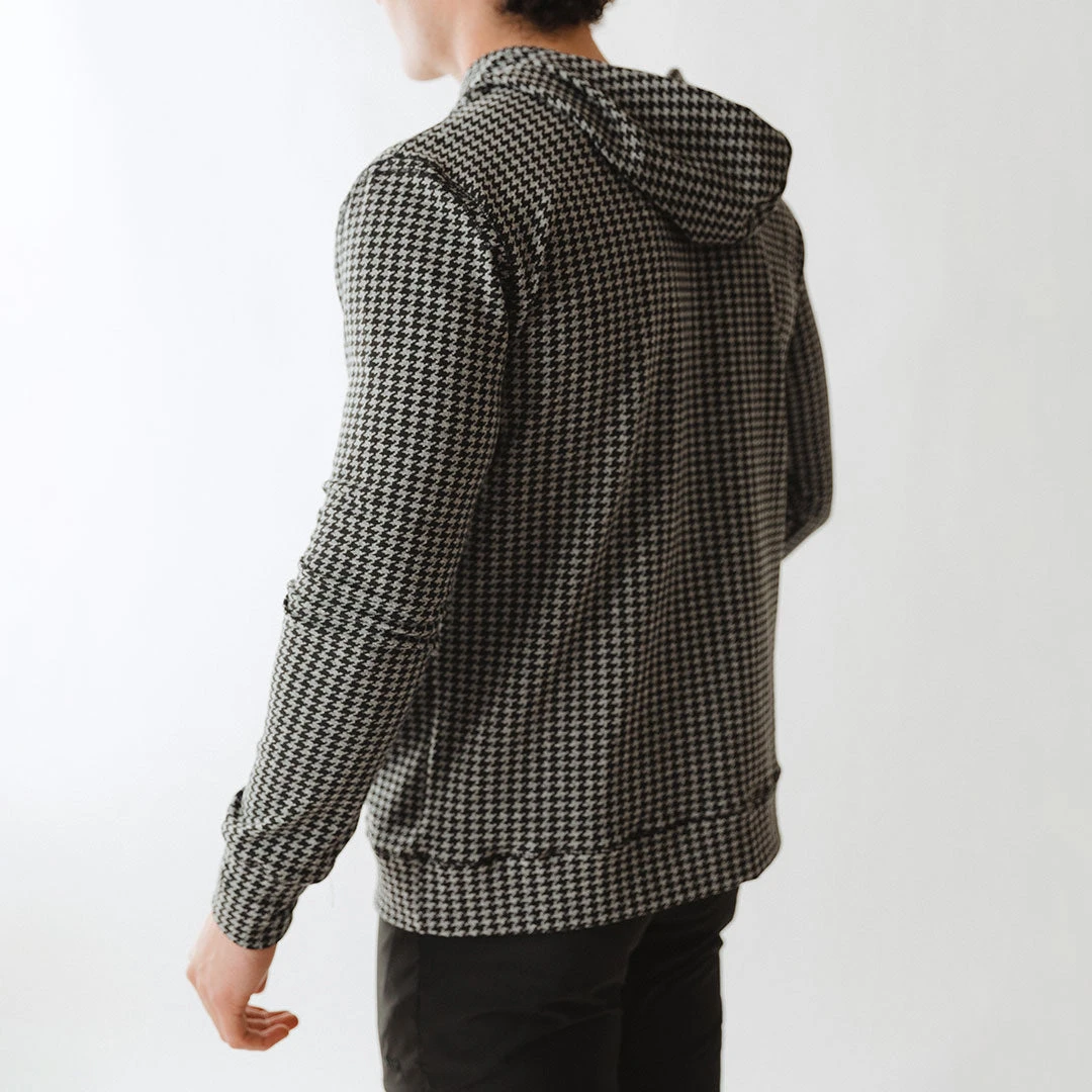 Men's Hoodie, Houndstooth 5 Men's Hoodie, Houndstooth - Image 3