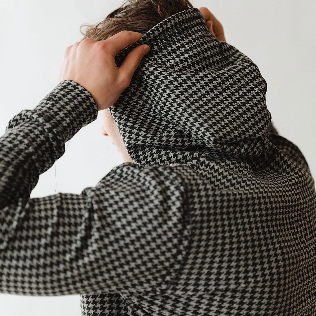 Men's Hoodie, Houndstooth 9 Men's Hoodie, Houndstooth - Image 7