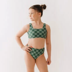 Mini Olivia Two-Piece Set, Green Check -Clothing Promotional Store 369A9464final 1