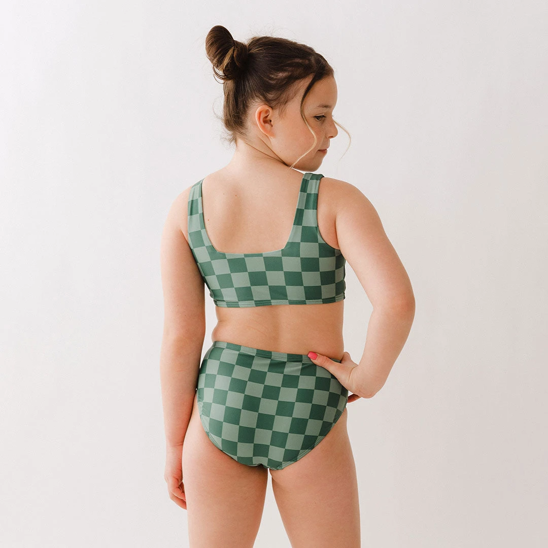 Mini Olivia Two-Piece Set, Green Check 9 Mini Olivia Two-Piece Set, Green Check - Image 7