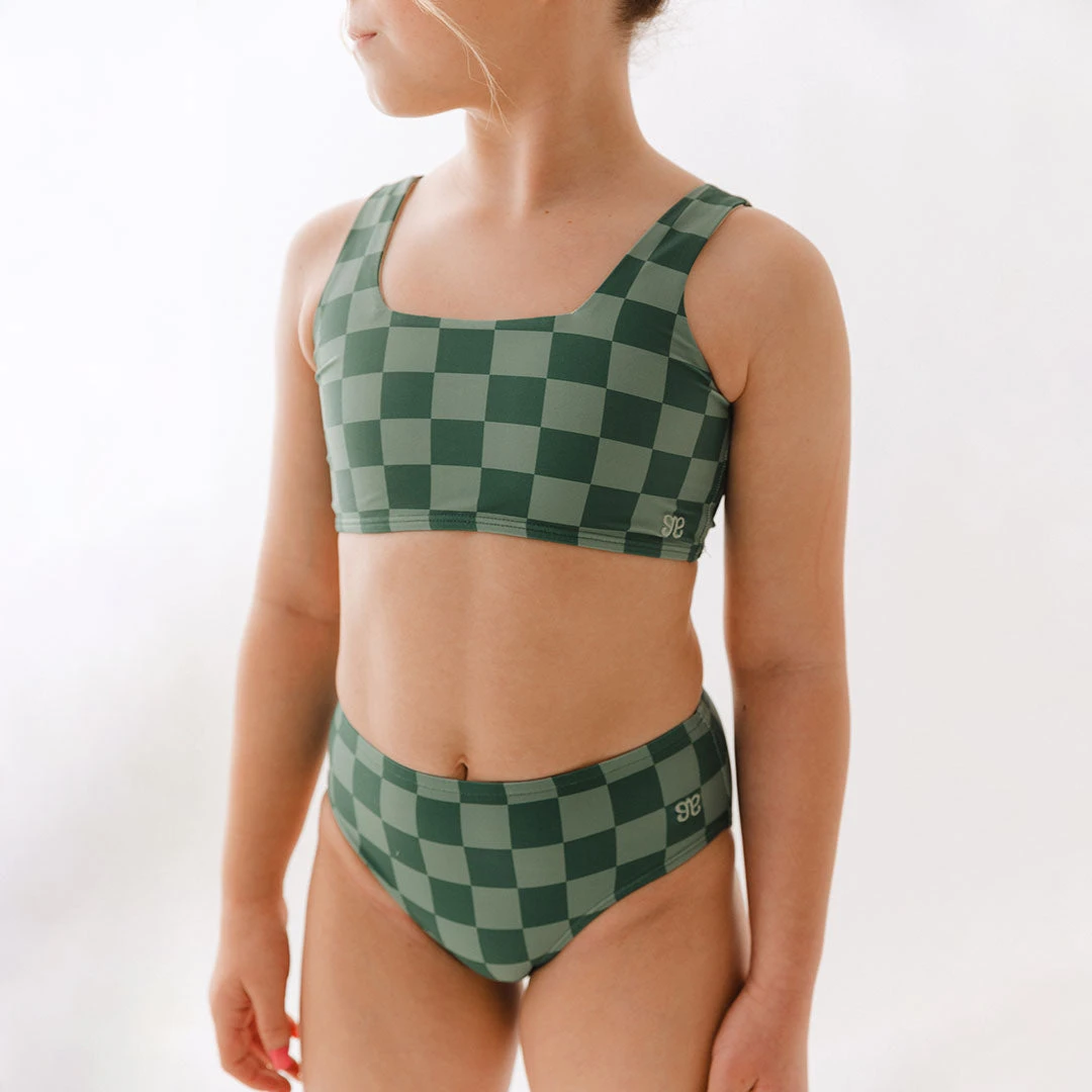 Mini Olivia Two-Piece Set, Green Check 10 Mini Olivia Two-Piece Set, Green Check - Image 8