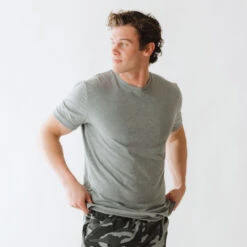 Men's Classic Tee, Heather Grey