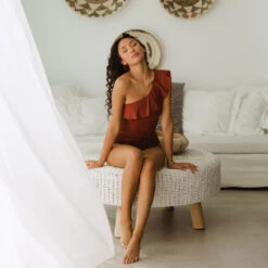 Icon Wave One-Piece, Cinnamon -Clothing Promotional Store 369A9563final