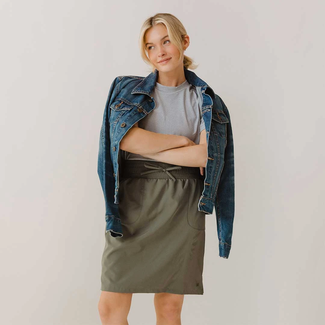 The Away Skirt, Olive 8 The Away Skirt, Olive - Image 6