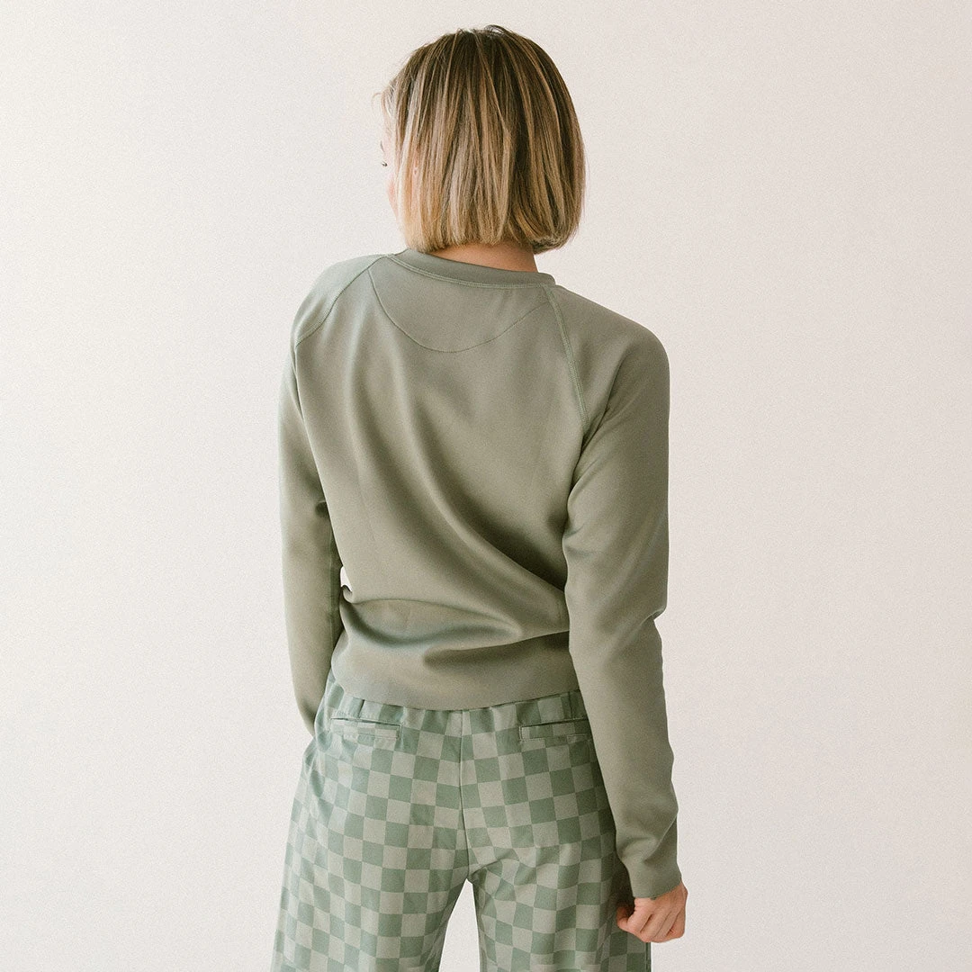 Olive Neo Crop Sweatshirt 10 Olive Neo Crop Sweatshirt - Image 8