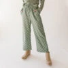Audrey Wide Leg Pants, Olive Checkers -Clothing Promotional Store 369A9818final