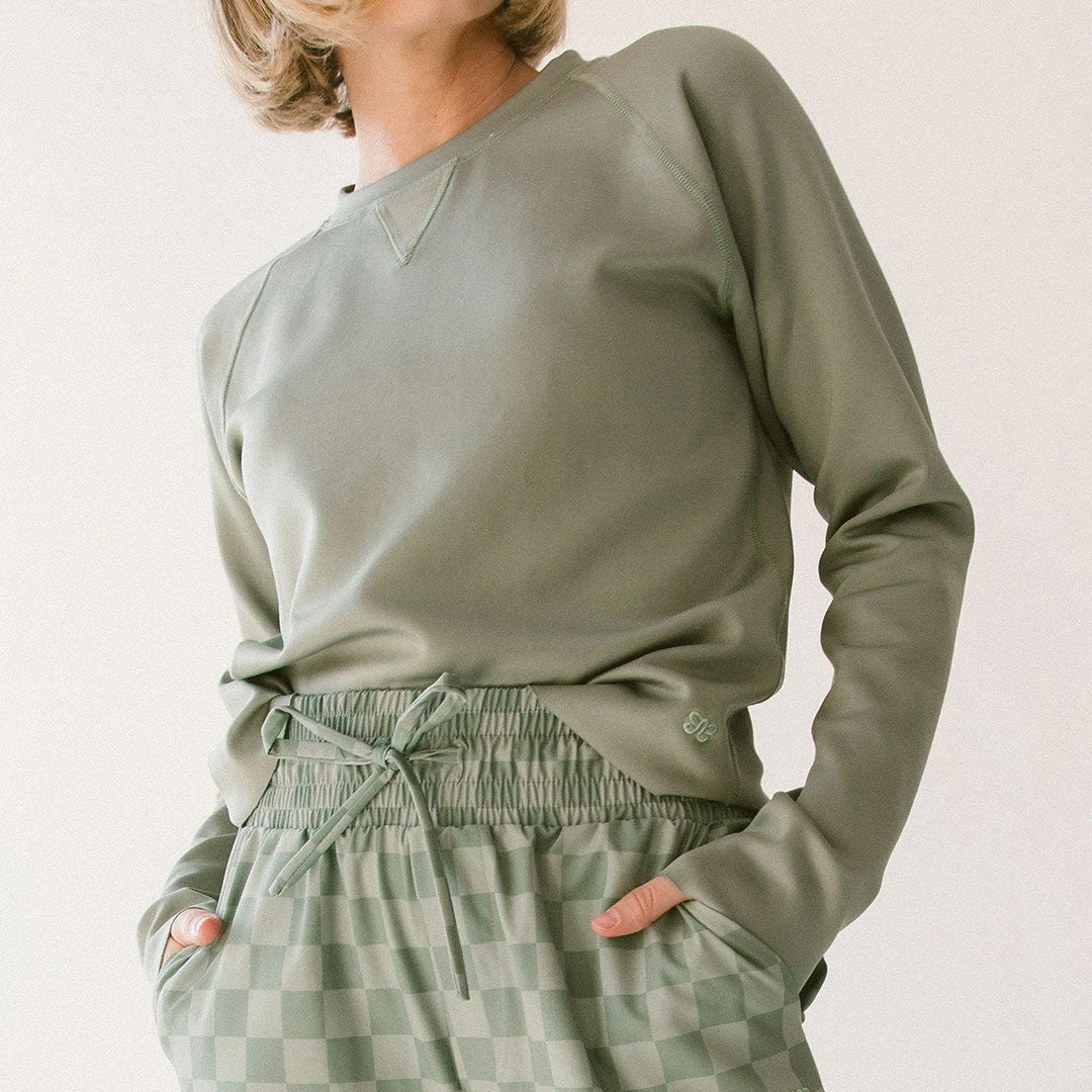 Olive Neo Crop Sweatshirt 8 Olive Neo Crop Sweatshirt - Image 6