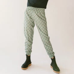 Destination Joggers, Olive Checkers