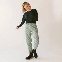 Destination Joggers, Olive Checkers -Clothing Promotional Store 369A9850final