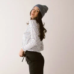 Long Sleeve Tee, Indigo Venice Stripe -Clothing Promotional Store 89A3170 1