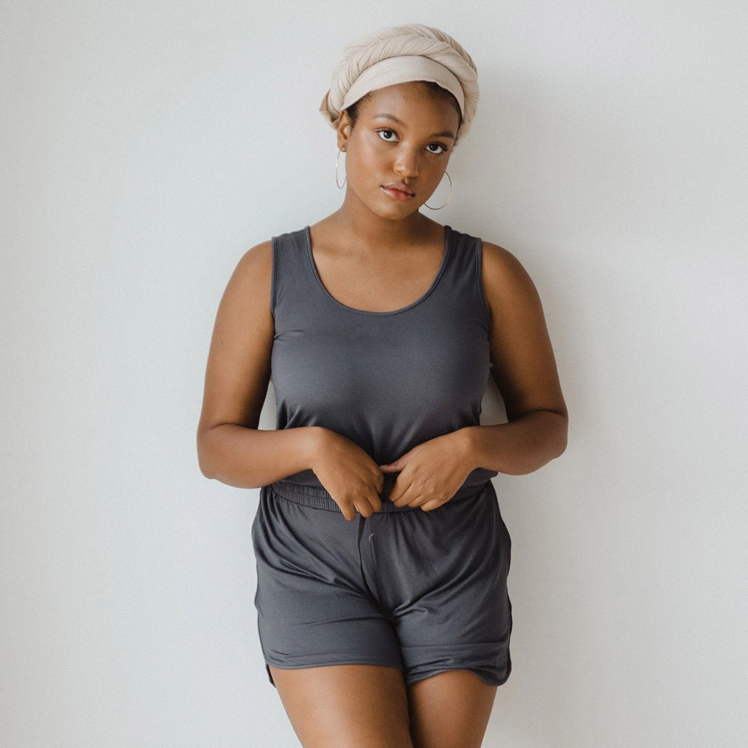 Serenity Tank Romper, Storm 9 Serenity Tank Romper, Storm - Image 7