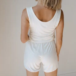 Serenity Tank Romper, Ivory 17 Serenity Tank Romper, Ivory -Clothing Promotional Store 89A7265