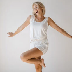 Serenity Tank Romper, Ivory 16 Serenity Tank Romper, Ivory -Clothing Promotional Store 89A7284