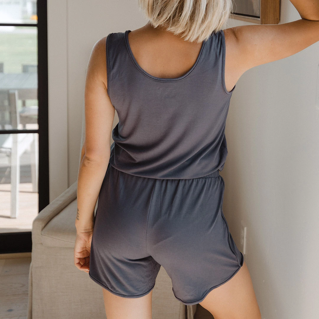 Serenity Tank Romper, Storm 6 Serenity Tank Romper, Storm - Image 4