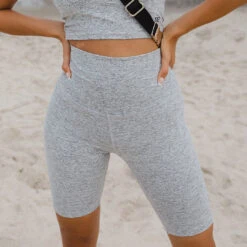 Biker Shorts, Heather Grey -Clothing Promotional Store BIKER SHORTS HEATHER GREY 32