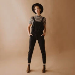 Black Classic Overall Jumpsuit -Clothing Promotional Store BLACK OVERALL JUMPSUIT 1