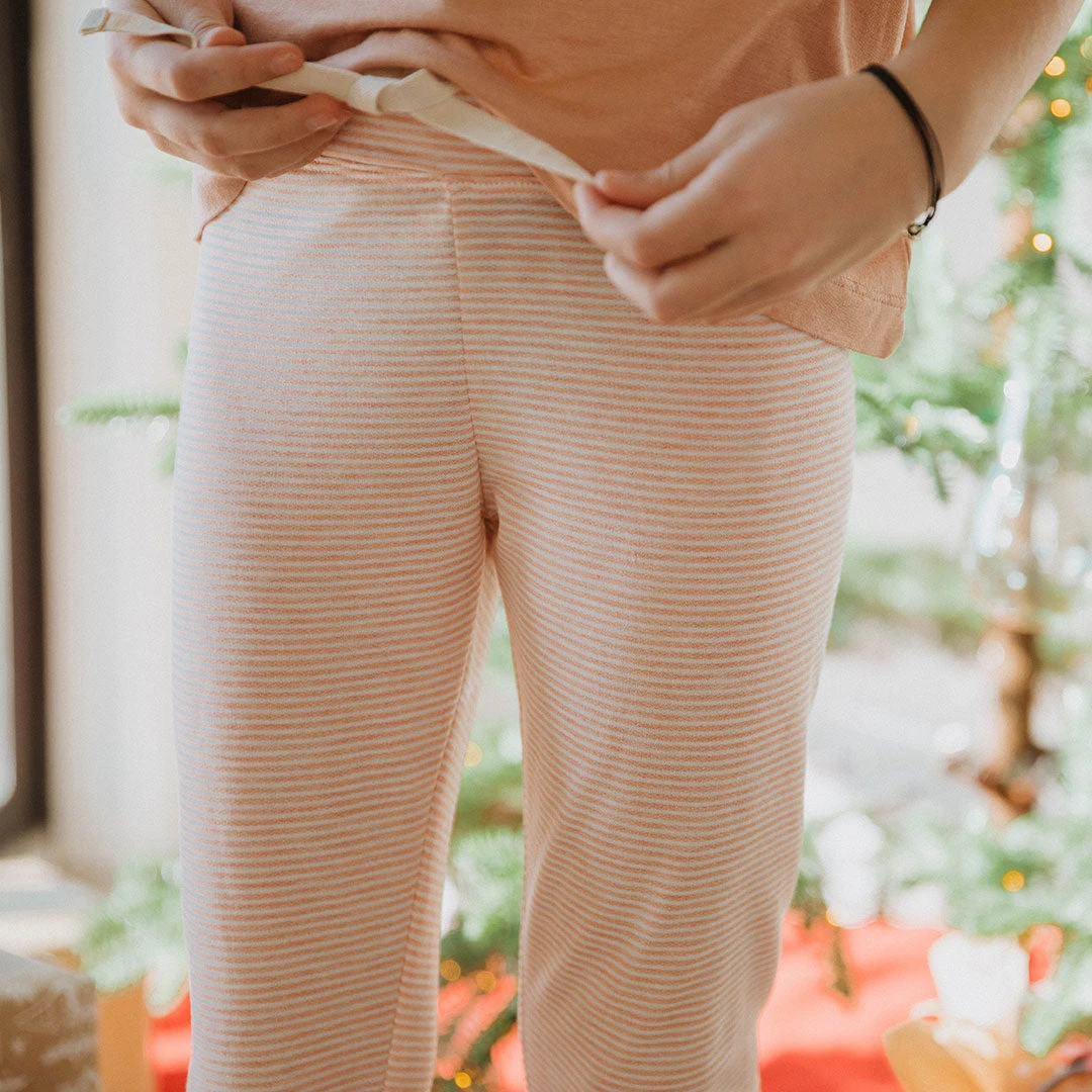 Mini Pink Stripe Pajama Set 6 Mini Pink Stripe Pajama Set - Image 4