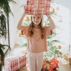 Mini Pink Stripe Pajama Set -Clothing Promotional Store BLUSH STRIPE 6 1