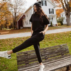 Everyday Jumpsuit, Black -Clothing Promotional Store BOSS CROP JUMPSUIT BLACK 3 1