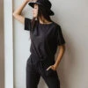 Everyday Jumpsuit, Black -Clothing Promotional Store BOSS CROP JUMPSUIT BLACK 6 1