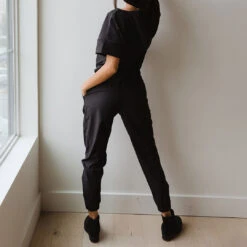 Everyday Jumpsuit, Black -Clothing Promotional Store BOSS CROP JUMPSUIT BLACK 9 1