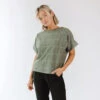 Boss Crop Tee, Sage Windowpane 1 Boss Crop Tee, Sage Windowpane -Clothing Promotional Store BOSS CROP SAGE WINDOWPANE 10