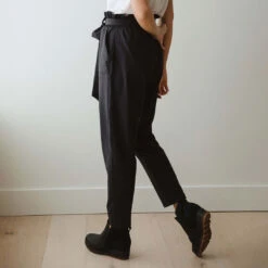 Bow Belt Capri -Clothing Promotional Store BOW BELT CAPRI BLACK 4