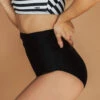 Matte Black Ruched High-Waisted Bottoms -Clothing Promotional Store BlackRuched Web5
