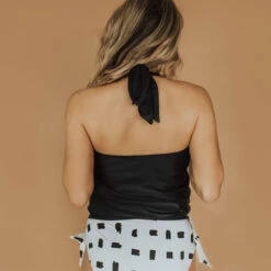 Blousy Tankini, Matte Black -Clothing Promotional Store BlackTankini Web1