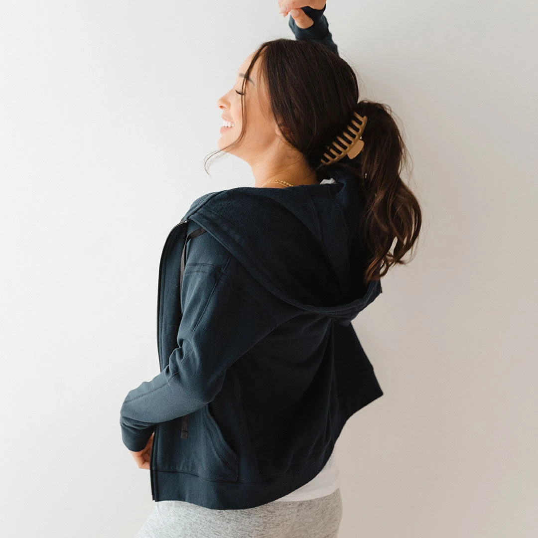 Campus Zip-Up, Navy 5 Campus Zip-Up, Navy - Image 3